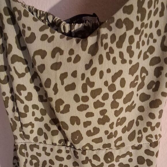 ZARA Green Leopard Print Slip Dress Size XS - Picture 4 of 16